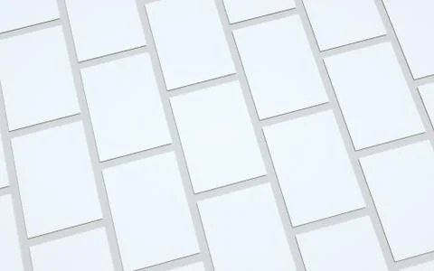 A6 Flyer / Postcard / Invitation Mock-Up - Multiple Flyers. 3D Illustration Stock Illustration
