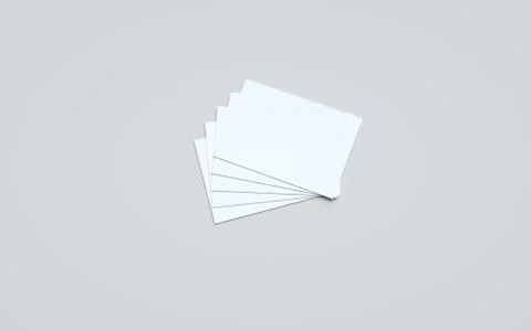 A6 Flyer / Postcard / Invitation Mock-Up - Multiple Flyers. 3D Illustration Stock Illustration