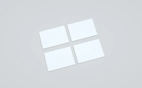 A6 Flyer / Postcard / Invitation Mock-Up - Multiple Flyers. 3D Illustration Stock Illustration