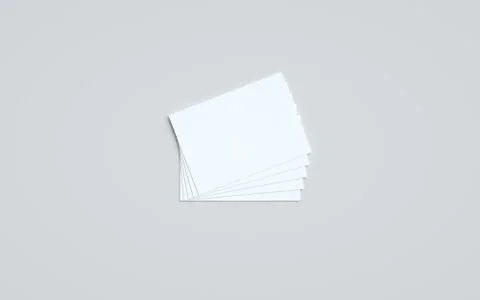 A6 Flyer / Postcard / Invitation Mock-Up - Multiple Flyers. 3D Illustration Stock Illustration
