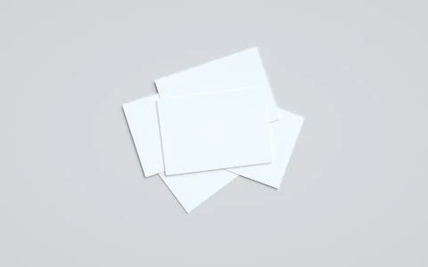A6 Flyer / Postcard / Invitation Mock-Up - Multiple Flyers. 3D Illustration Stock Illustration