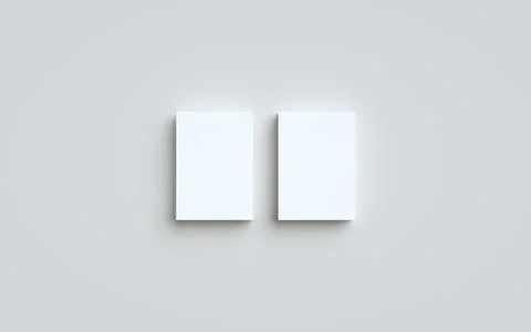 A6 Flyer / Postcard / Invitation Mock-Up - Two Stacks of Flyers. 3D Illustrat Stock Illustration
