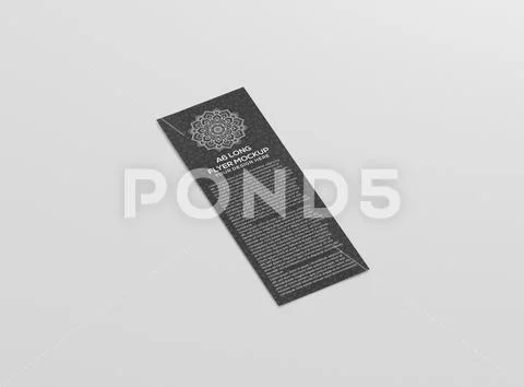 A6 long flyer card side PSD 模板