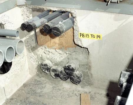 A841340 SAFEGUARD PULL BOX CABLE ROUTING JEFF EVERETT (Project Engineer) N... Stock Photos
