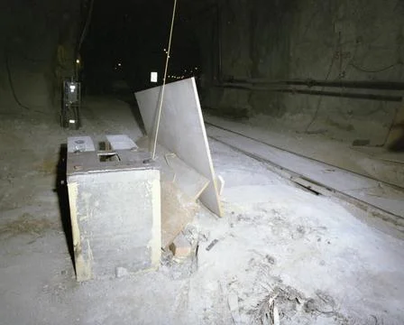 A910145 U12P DISTANT ZENITH TEST CELL STANDS MIKE BURKE (Project Engineer)... Stock Photos
