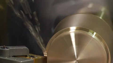 A_milling_machine_at_the_factory Stock Footage 130235506