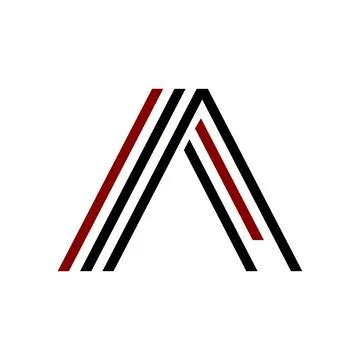 AA, AL, AI, AAL initials line art geometric company logo Illustrazione stock