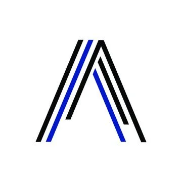 AA, AL, AI, AAL initials line art geometric company logo Stock Illustration
