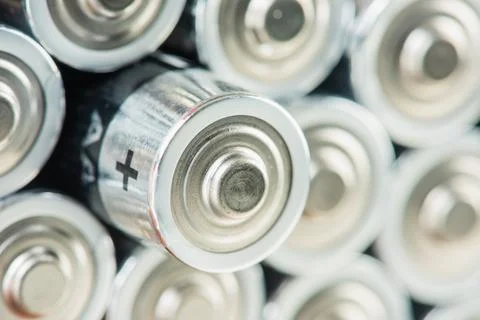 AA alkaline batteries Stock Photos