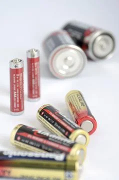 AA batteries Stock Photos
