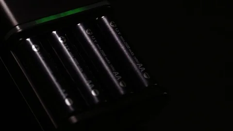 AA Battery Charging Stock-Footage 129334184