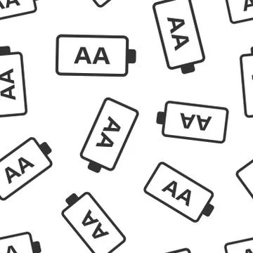 AA battery icon in flat style. Power level vector illustration on white isola 스톡 일러스트