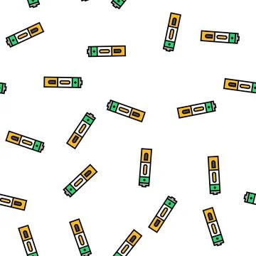 Aa battery power energy vector seamless pattern Illustrazione stock