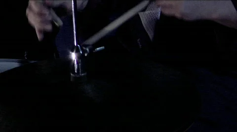 AA drummer plays in close up. Stock Footage