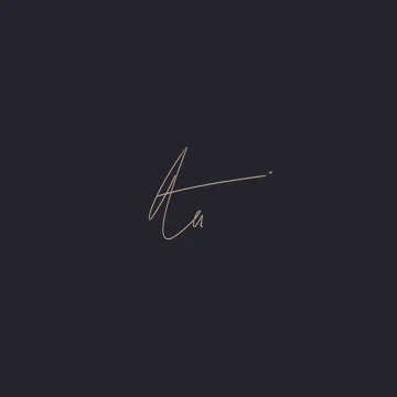 Aa handwritten logo for identity Stock Illustration