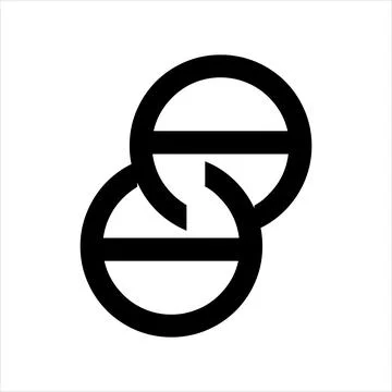 AA initials geometric company logo Illustrazione stock