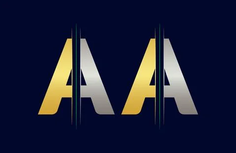 AA Letter logo design vector template. Stock Illustration