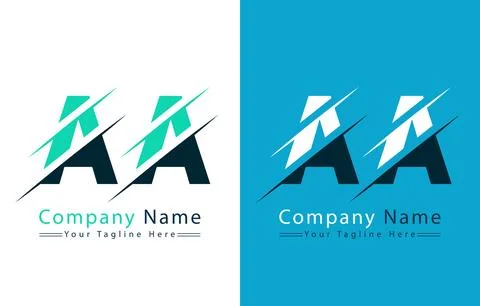 AA Letter Logo Vector Design Template Elements Stock Illustration