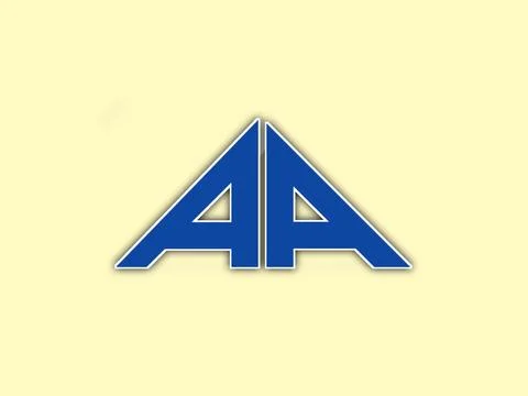 AA logo with up arrow shape Stockillustratie