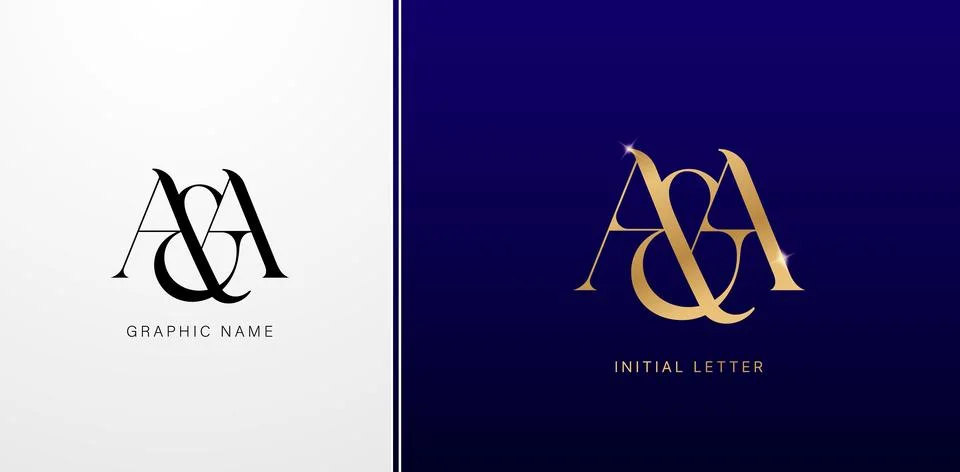 AA monogram letter Stock Illustration