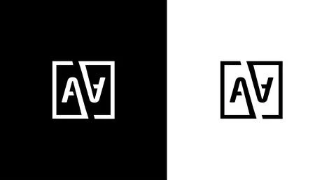 AA Monogram Logo Design, AA Letter  icon, Brand identity Design Stock Illustration