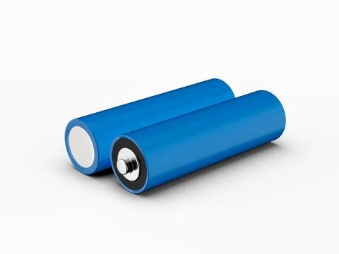 AA Size battery isolated on white background blank rechargeable battery aa .. 库存照片