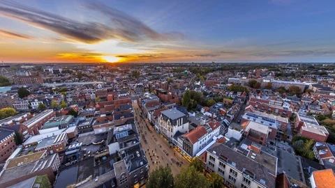 Aa toren september sunset tower Stock Footage 124260220