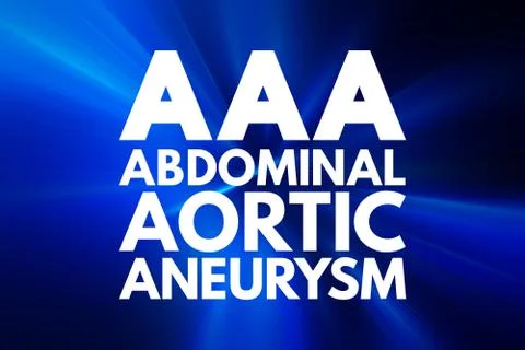 AAA - Abdominal Aortic Aneurysm acronym, medical concept background Stock Illustration