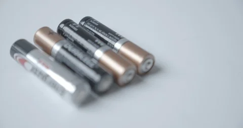 AAA Alkaline Batteries Stock Footage 127327367