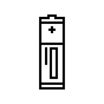 Aaa battery power energy line icon vector illustration Illustrazione stock