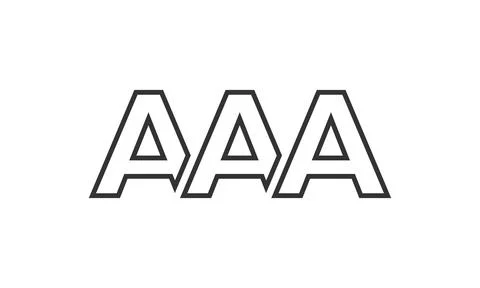 AAA logo design template with strong and modern bold text. Initial based ve.. Illustrazione stock