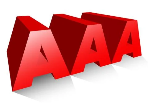 AAA or Triple A 库存插图
