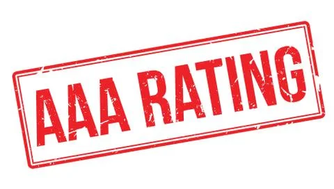 Aaa Rating rubber stamp Illustrazione stock