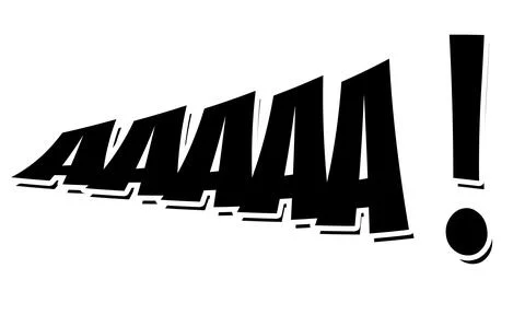 AAAAA! Vector comic speech bubble effect. Stock Photos