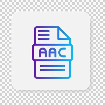 Aac document file flat icons. format files type,extension, symbol icon.  스톡 일러스트
