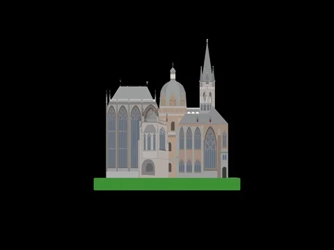 Aacen Buildings in Germany Stock Footage 74087779