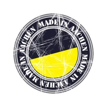 Aachen rubber stamp Stock Illustration