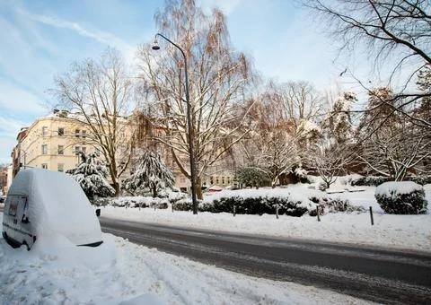 Aachen snow Stock Photos