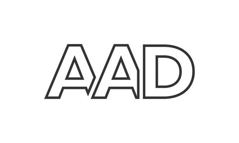 AAD logo design template with strong and modern bold text. Initial based ve.. Stock Illustration