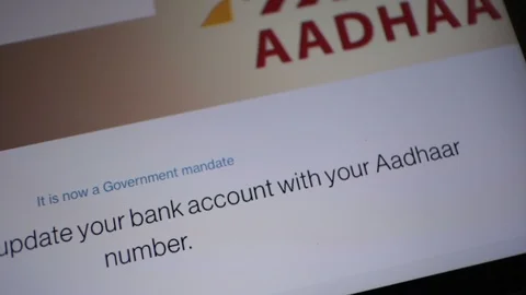 Aadhaar-Bank-Account-linking-2 Stock Footage 95575758