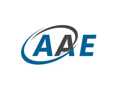 AAE letter creative modern elegant swoosh logo design Stock Illustration