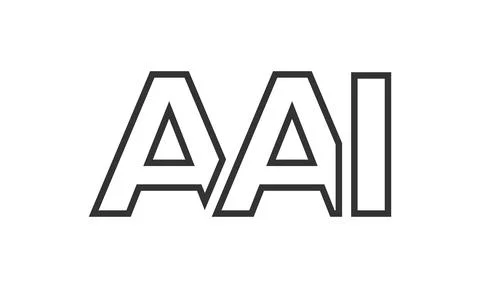 AAI logo design template with strong and modern bold text. Initial based ve.. Stock Illustration