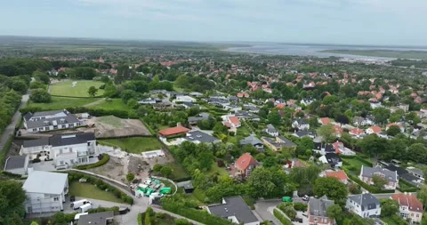 Aalborg drone footage overview Video stock 244789450