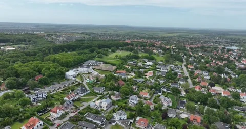 Aalborg drone footage overview Video stock 244789455