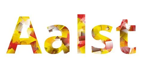 Aalst text image stock design in colorful style letters Stock Illustration