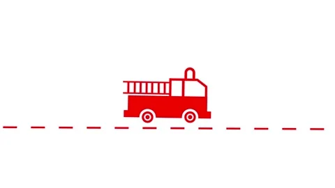 Aambulance bus icon animation on white background,bus,track Vídeos de archivo 336549094