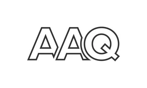 AAQ logo design template with strong and modern bold text. Initial based ve.. Stock Illustration