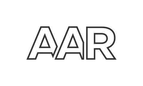 AAR logo design template with strong and modern bold text. Initial based ve.. Stock Illustration
