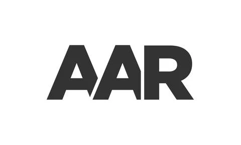 AAR logo design template with strong and modern bold text. Initial based ve.. Stock Illustration