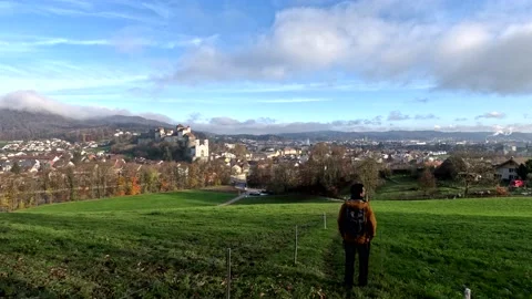 Aarburg panorama Video stock 223011811